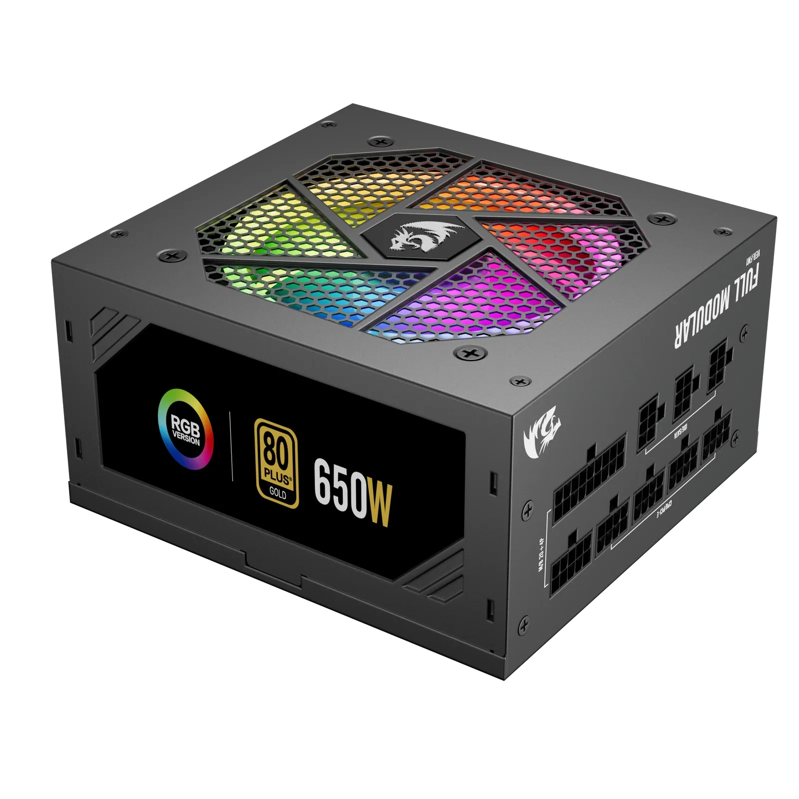 Fonte Redragon 650 Watts 80 Plus Gold RGB RGPS-650W GC-PS013-1