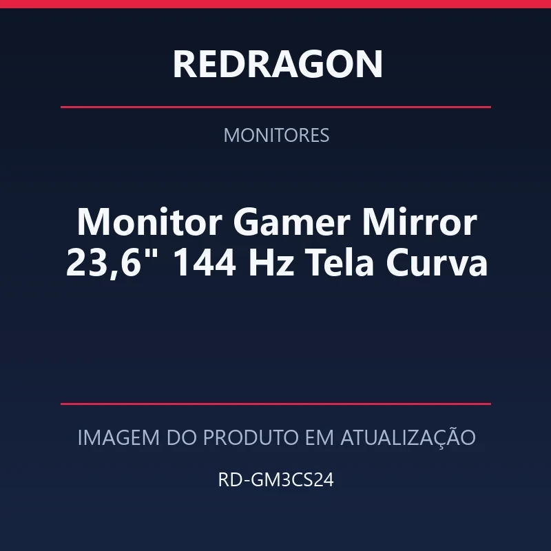 Foto em atualização para Monitor Gamer Mirror 23,6" 144 Hz Tela Curva