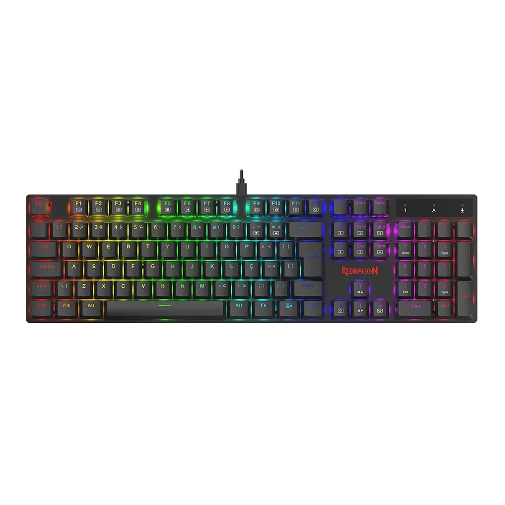 Teclado Mecânico Apas RGB Preto Switch Dust Proof Brown K535-KB