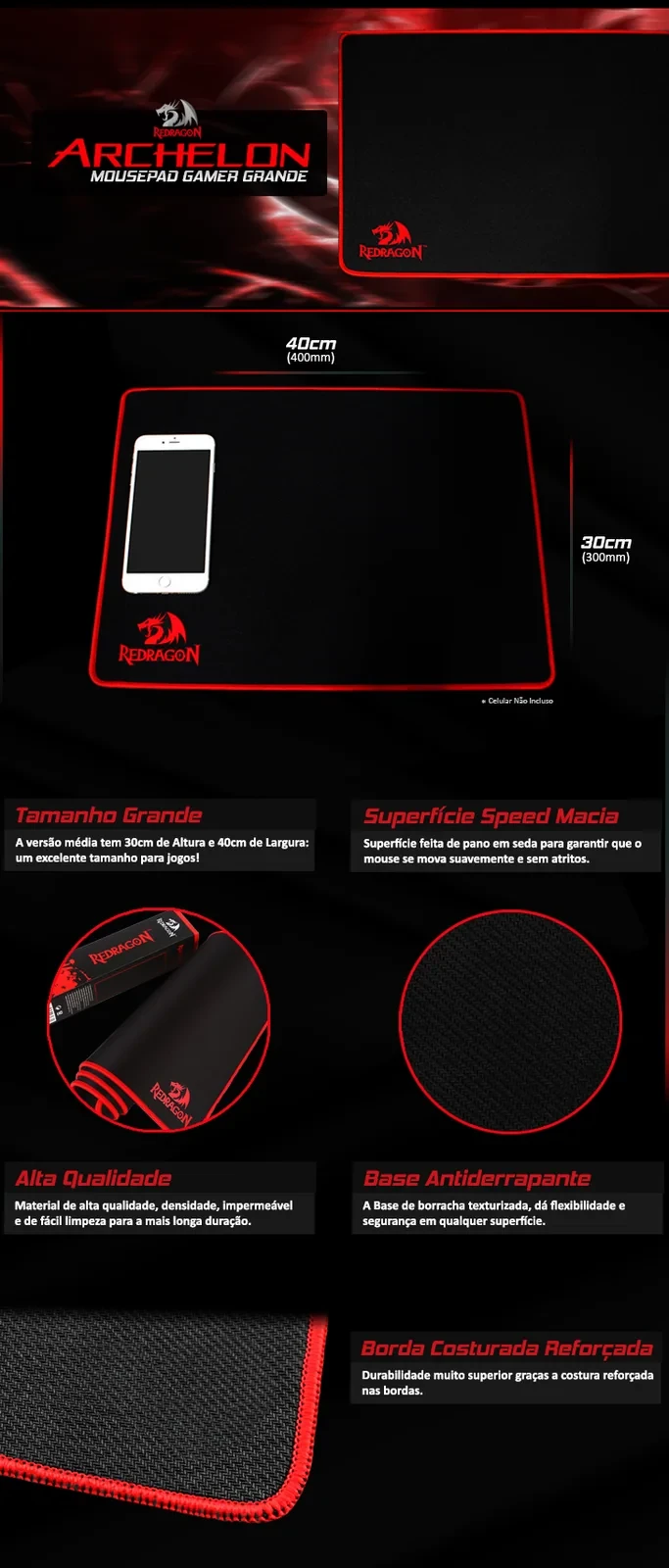 Mousepad 400X300X3MM Archelon