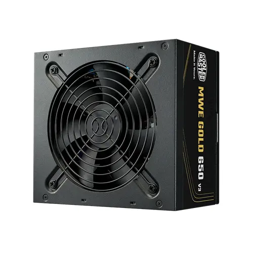 FONTE COOLER MASTER ATX 3.1 650W MWE GOLD 650 V3 PFC ATIVO 80 PLUS GOLD COM CABO DE FORCA GARANTIA 5 ANOS