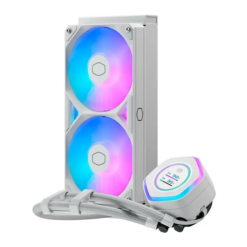WATER COOLER MASTERLIQUID ATMOS II LCD 24CM BRANCO ARGB COOLER MASTER