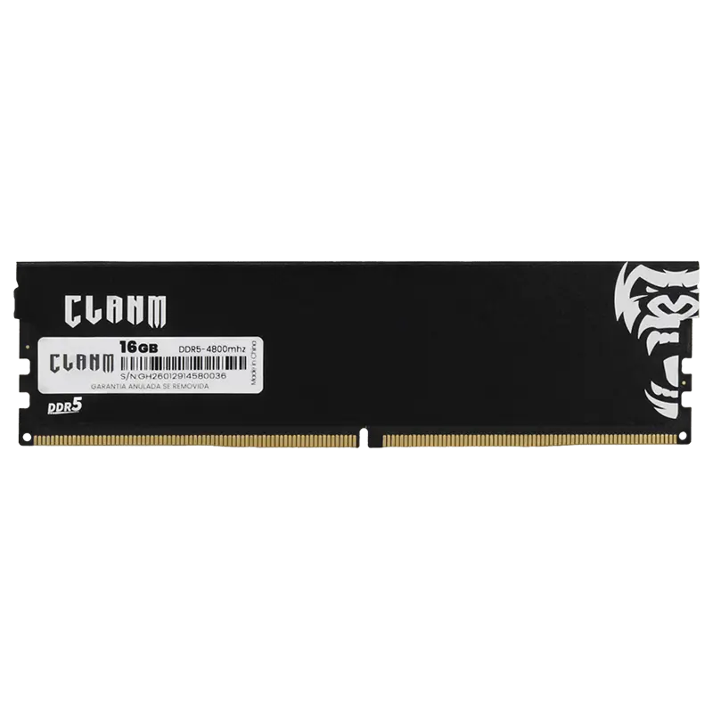 Memória DDR5 16GB 4800MHz Preto Clanm (Cód. 14580)
