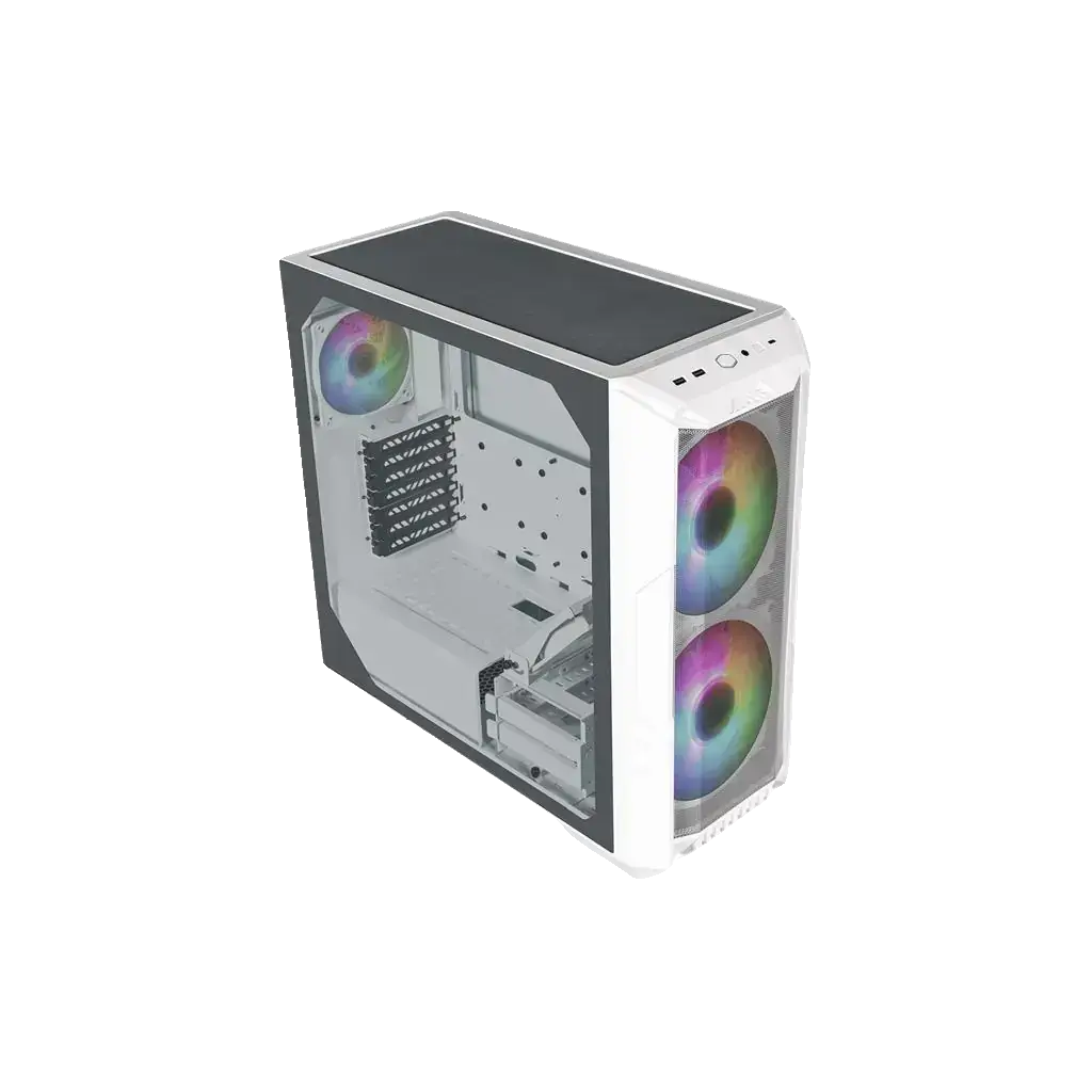 Gabinete Gamer Cooler Master MasterCase HAF 500 Branco Lateral de Vidro