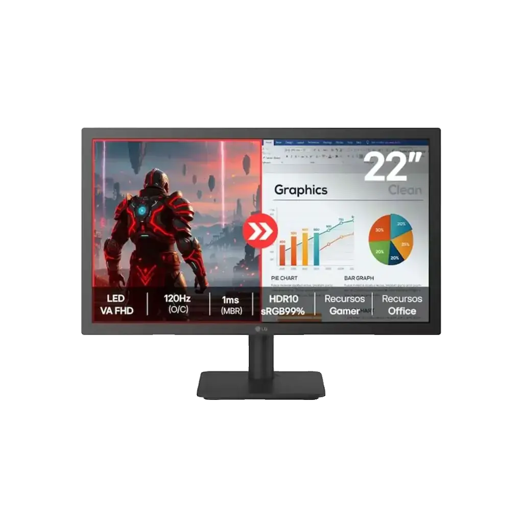 Monitor Gamer LG 22" VA FHD 120Hz 1ms