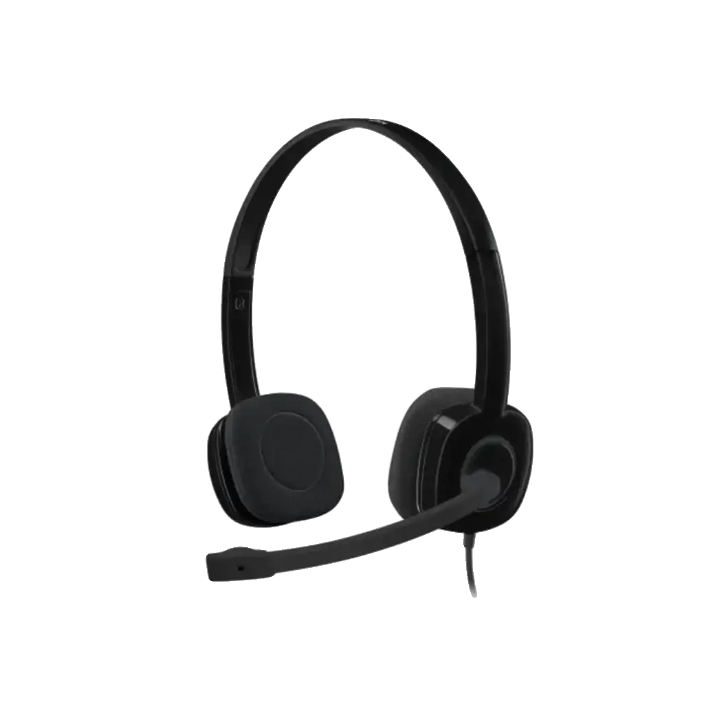 Headset Logitech H151 Stereo Preto com Microfone com Fio - 981-000587