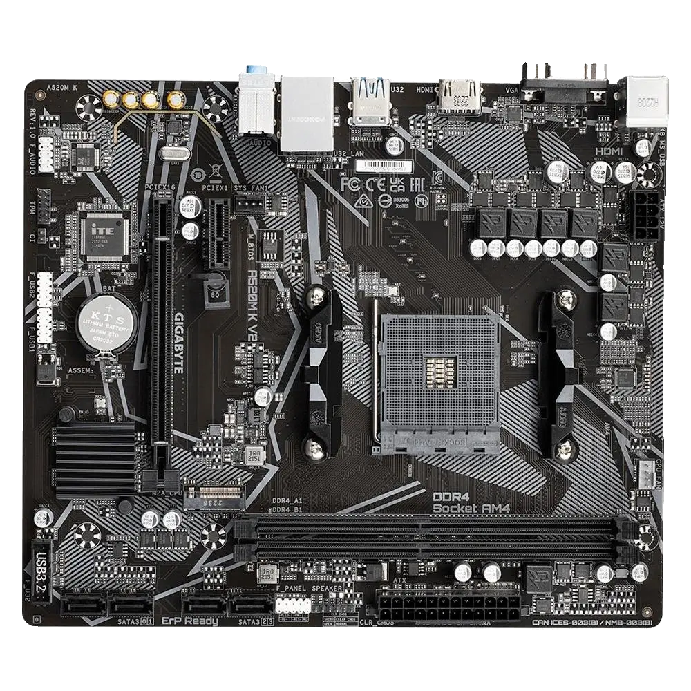 Placa Mãe Gigabyte A520M K V2 1.1 DDR4 AM4 Micro ATX