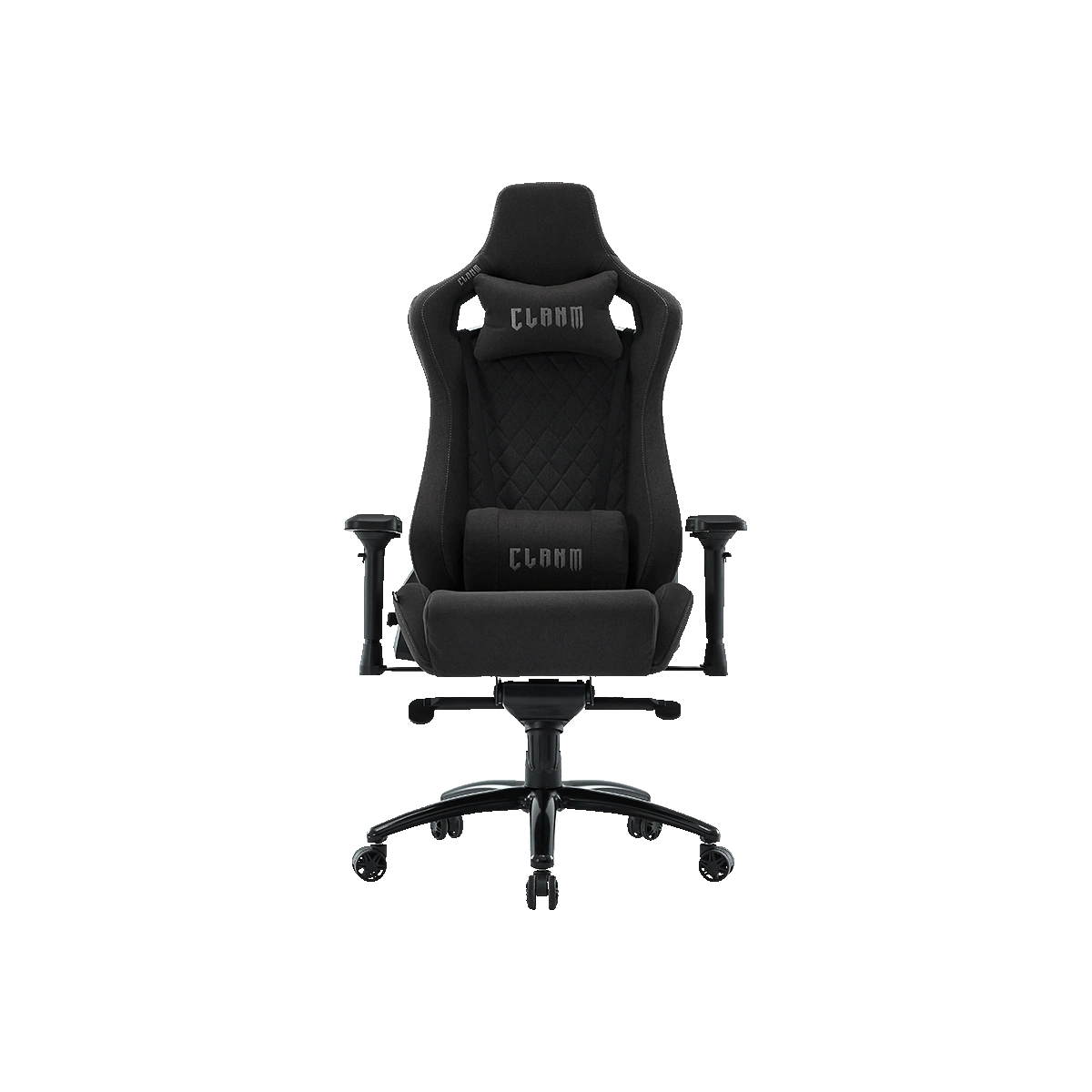 Cadeira Gamer Heavy Duty Tecido Black Clanm (Cód. 12711)