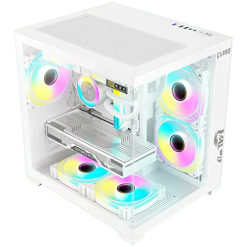 Gabinete Gamer Snow Grodd s/ Fans Clanm (Cód. 12552)