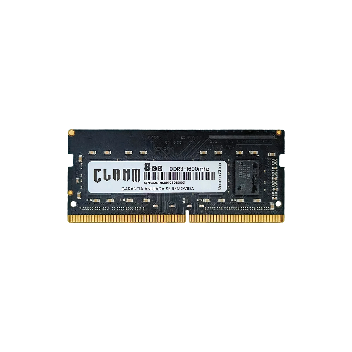 Memória DDR3 8GB SODIMM 1600MHz Clanm (Cód. 13382)