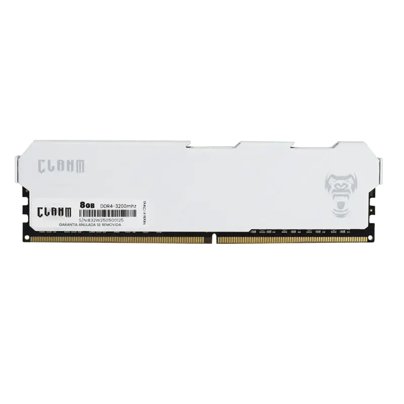 Memória DDR4 8GB 3200MHz RGB Branco Clanm (Cód. 13419)