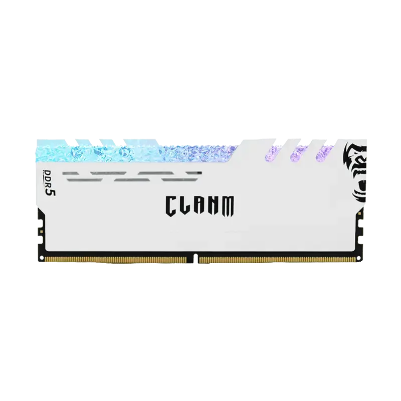 Memória DDR5 16GB 6000MHz RGB Branco Clanm (Cód. 13416)