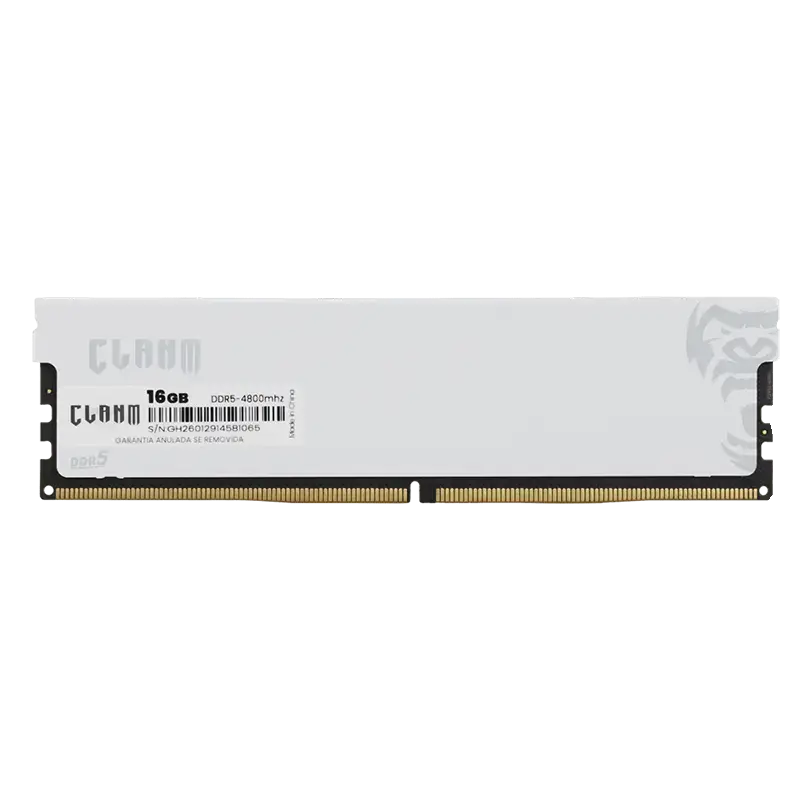 Memória DDR5 16GB 4800MHz Branco Clanm (Cód. 14581)