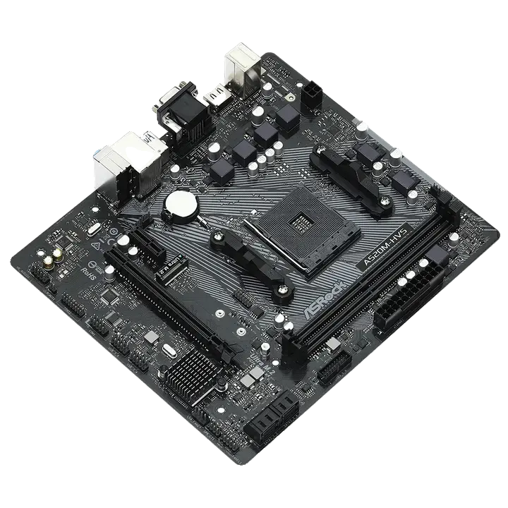 Placa-Mãe ASRock A520M-HVS — AM4, DDR4, mATX