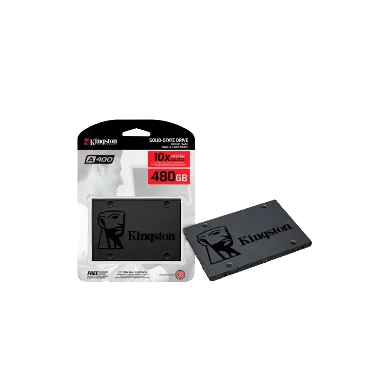 SSD KINGSTON 480GB SA400 SATA3 2,5" 7MM LEITURA 500MB/S GRAVACAO 450MB/S - SA400S37/480G