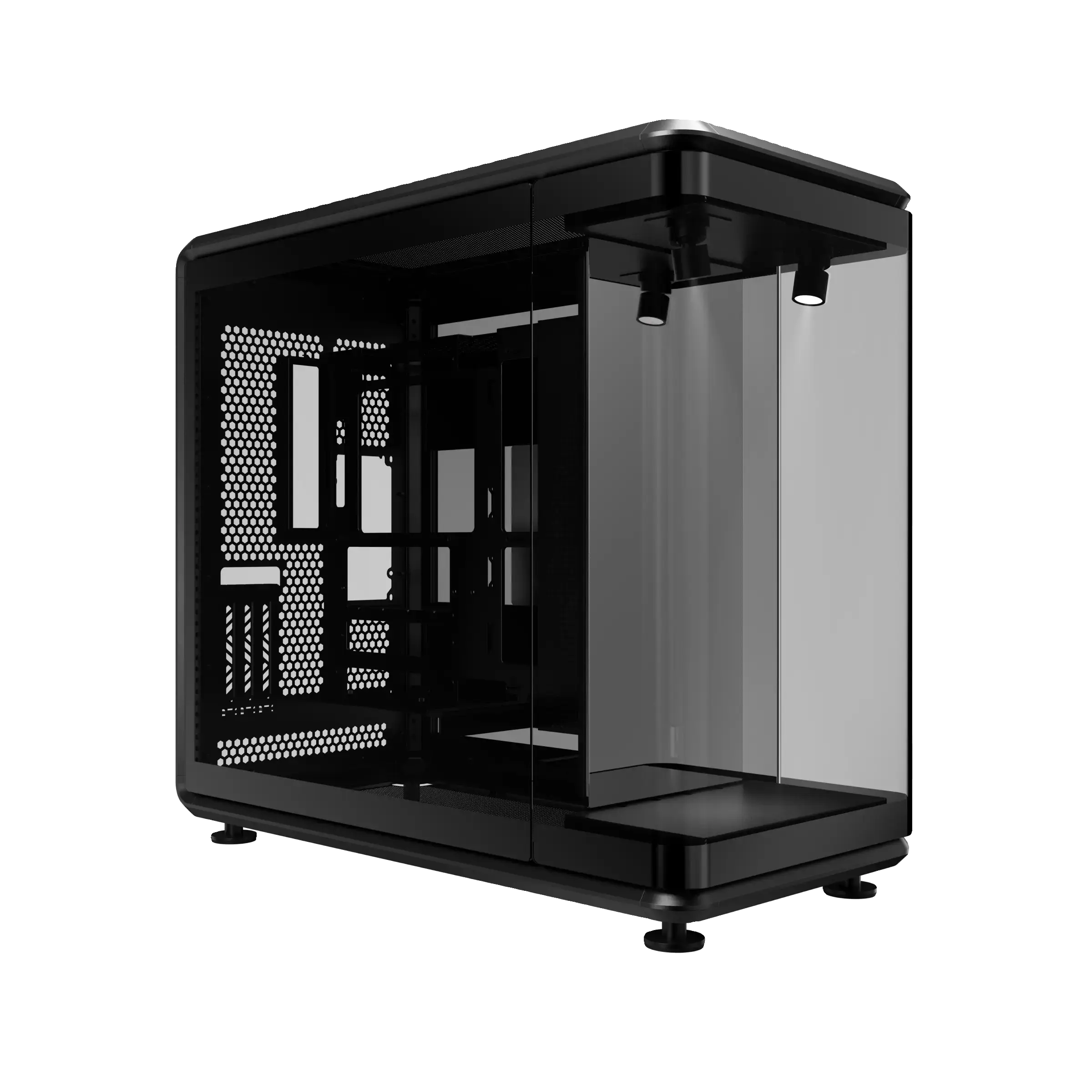 GABINETE GAMER MASTERFRAME 360 STAGE LCD COOLER MASTER