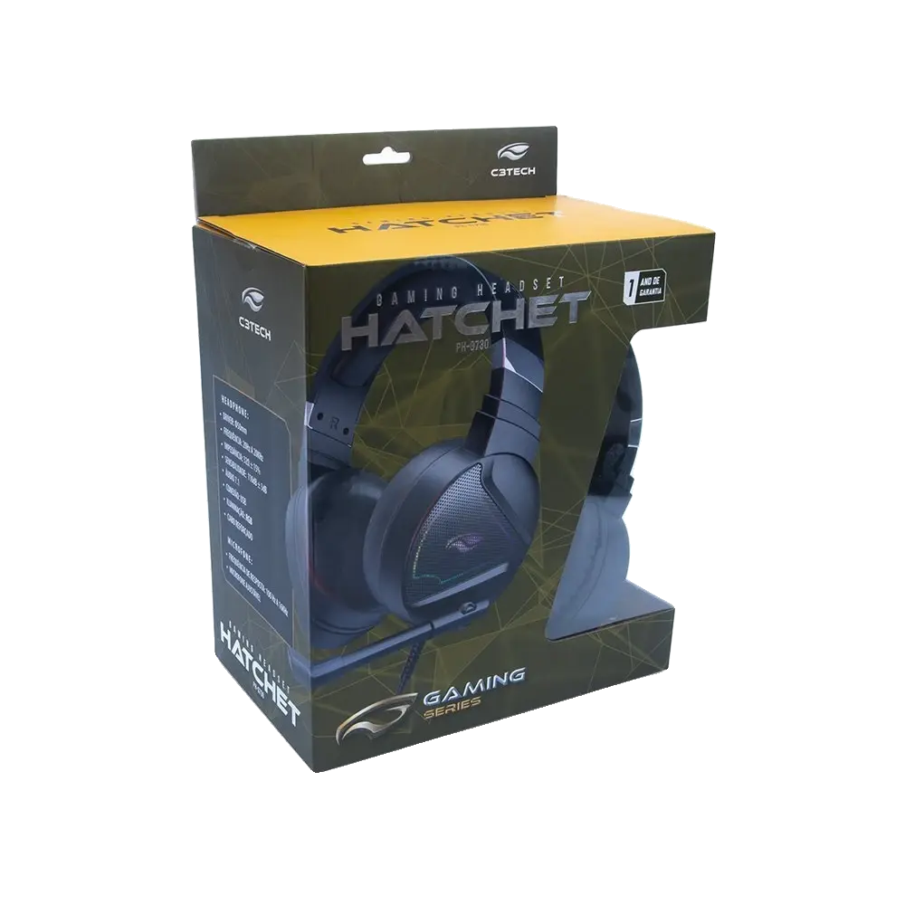 HEADSET USB 7.1 GAMER HATCHET PH-G730BK C3TECH