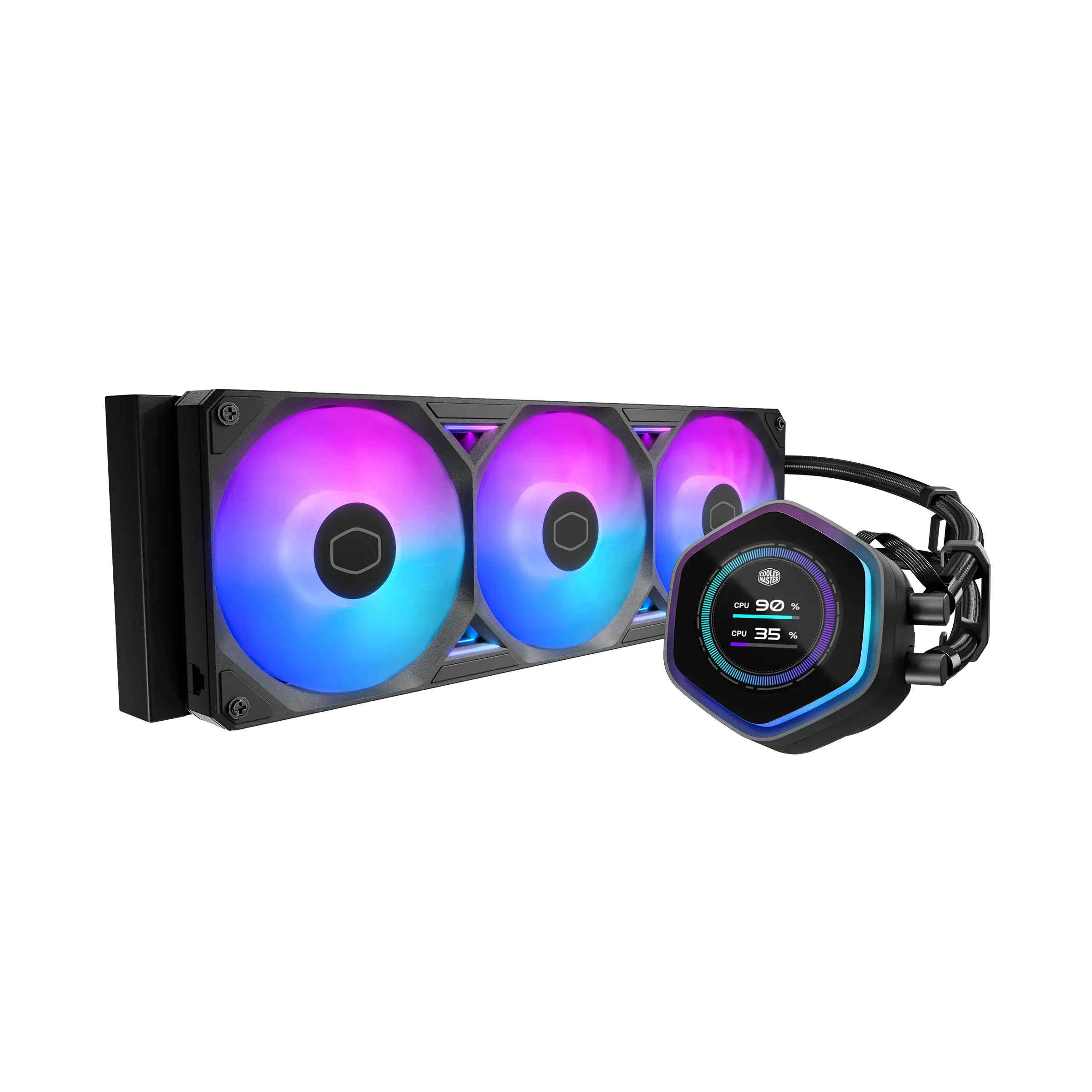 WATER COOLER MASTERLIQUID ATMOS II LCD 24CM PRETO ARGB COOLER MASTER