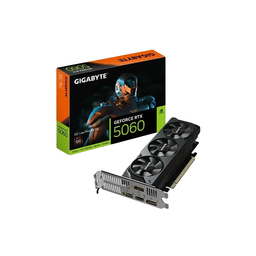 Placa de Vídeo Gigabyte GeForce RTX 5060 OC Low Profile 8GB GDDR7 128 Bits