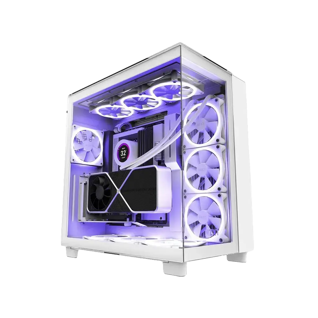 Gabinete Gamer NZXT H9 Elite Branco Mid Tower Lateral de Vidro