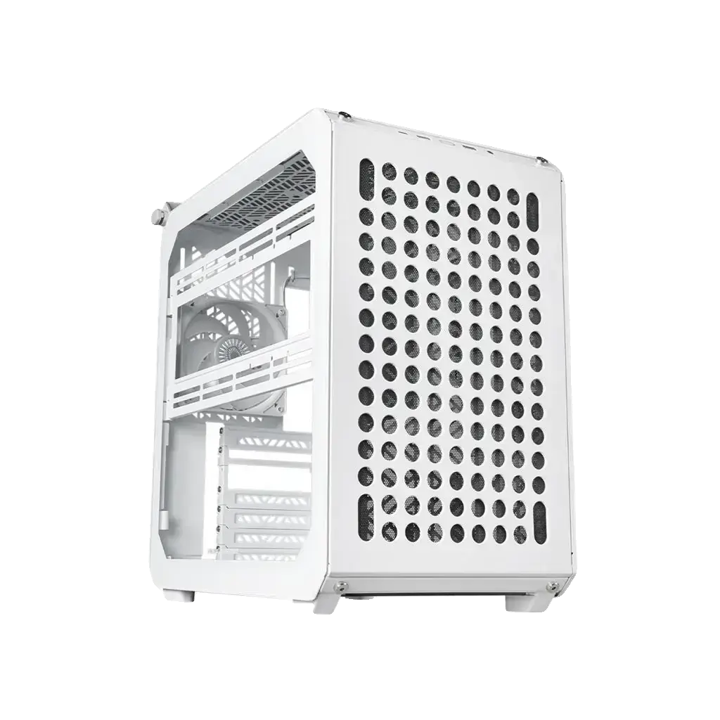 Gabinete Gamer Cooler Master Qube 500 Flatpack Branco Lateral de Vidro