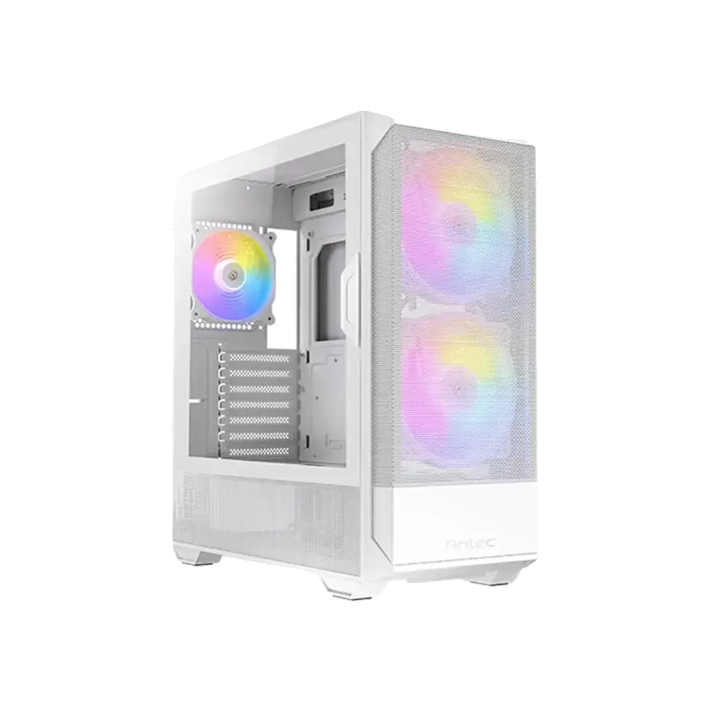 Gabinete Gamer Antec NX416L Branco ARGB Lateral de Vidro