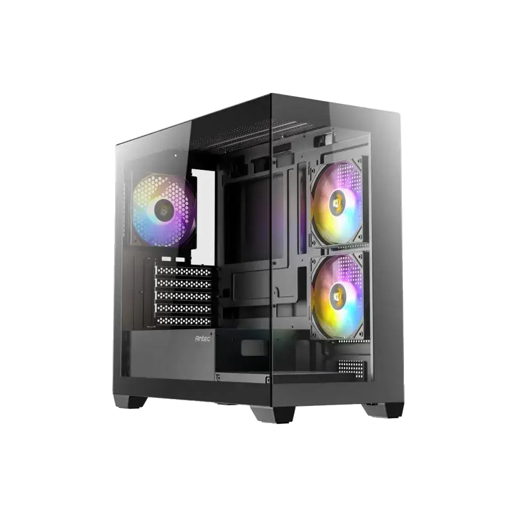 Gabinete Gamer Antec CX300M RGB Preto Lateral de Vidro