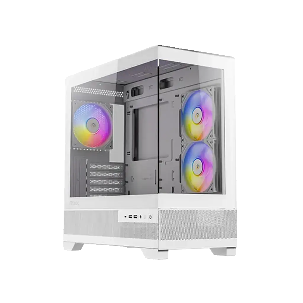 Gabinete Gamer Antec CX500M RGB Branco Lateral de Vidro