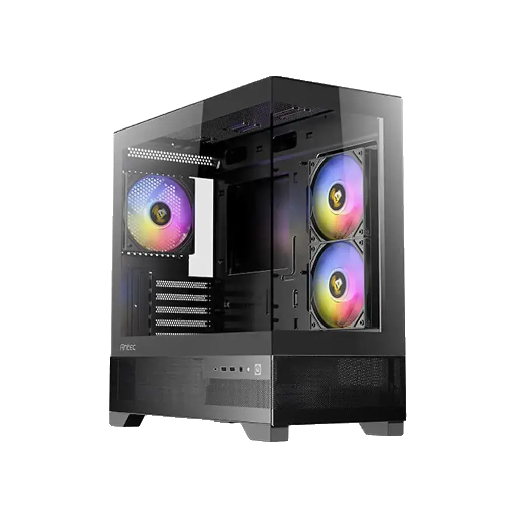 Gabinete Gamer Antec CX500M RGB Elite Preto Lateral de Vidro