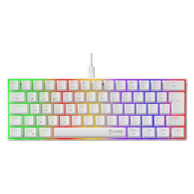 Teclado Snow Walker V2 60% Red Switch Clanm (Cód. 12672)