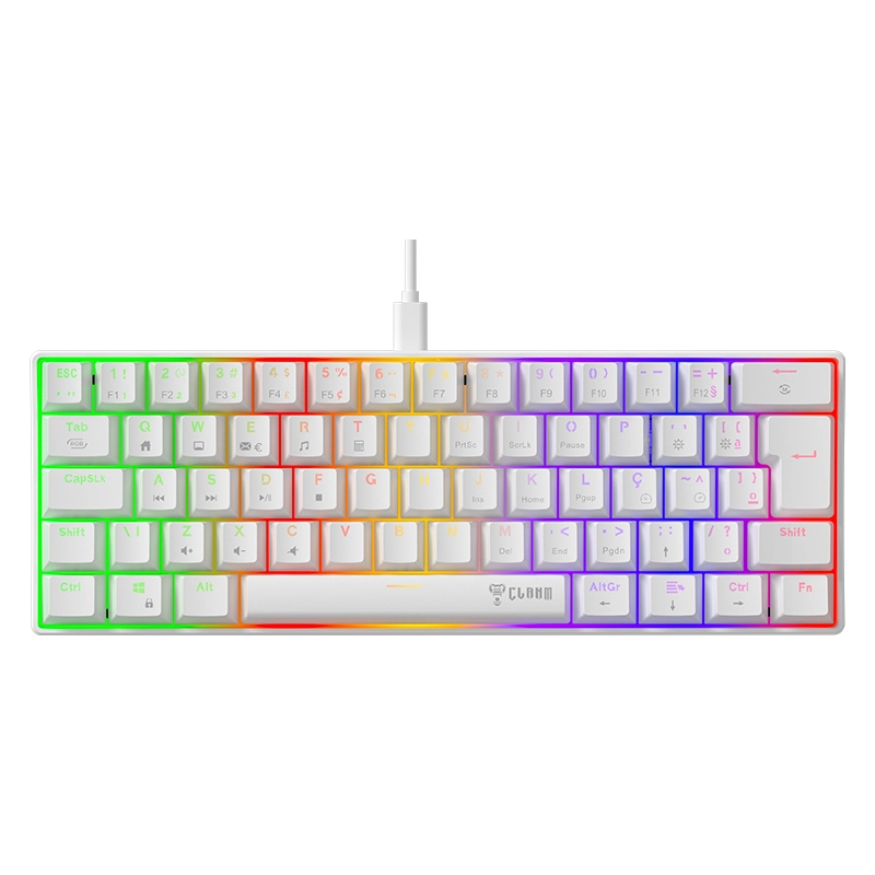 Teclado Snow Walker V2 60% Red Switch Clanm (Cód. 12672)